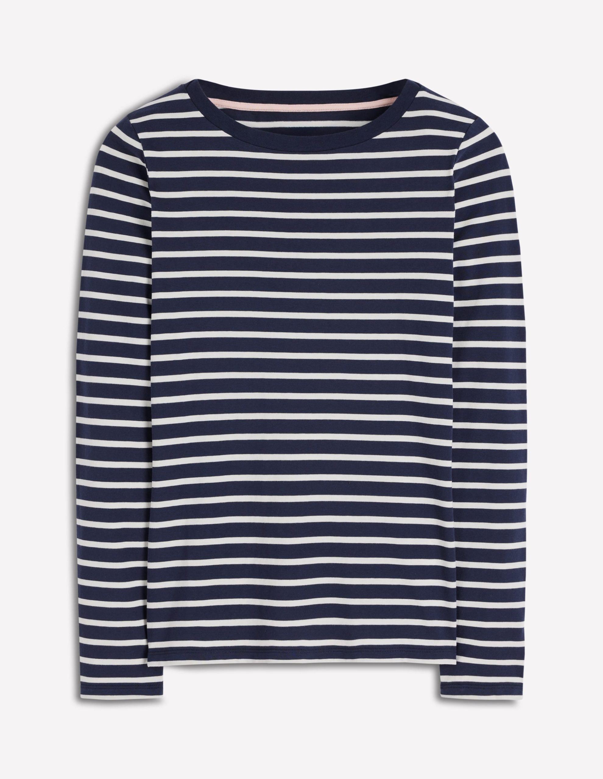 Olivia Long Sleeve Breton-Navy. Ivory - Image 5