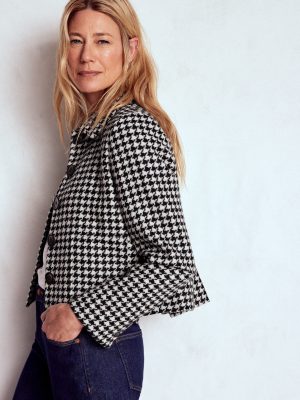 Knightsbridge Wool Jacket-Black Dogstooth