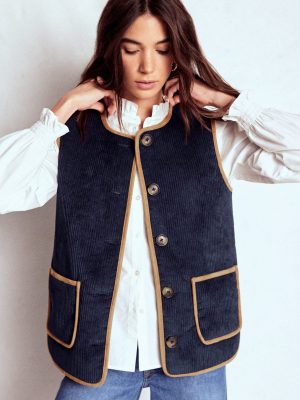 Clerkenwell Reversible Gilet-Navy. Leopard
