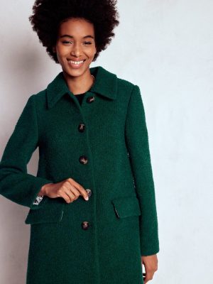 Edinburgh Wool Coat-Emerald Night