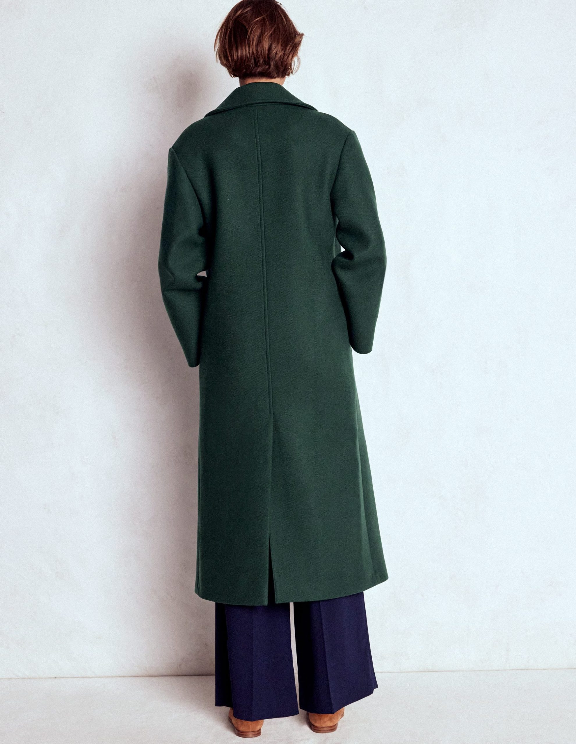 Cocoon Wool Coat-Emerald Night - Image 3