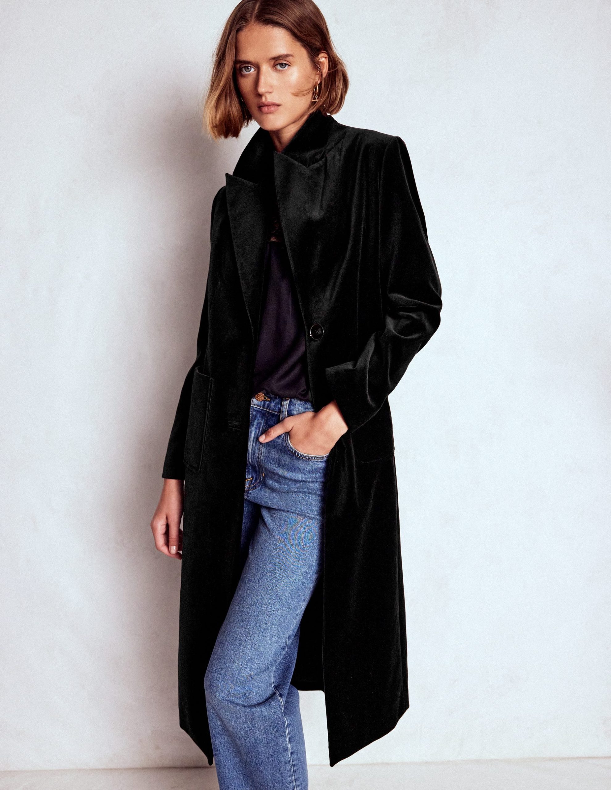 Fur Tipped Coat-Black - Image 6