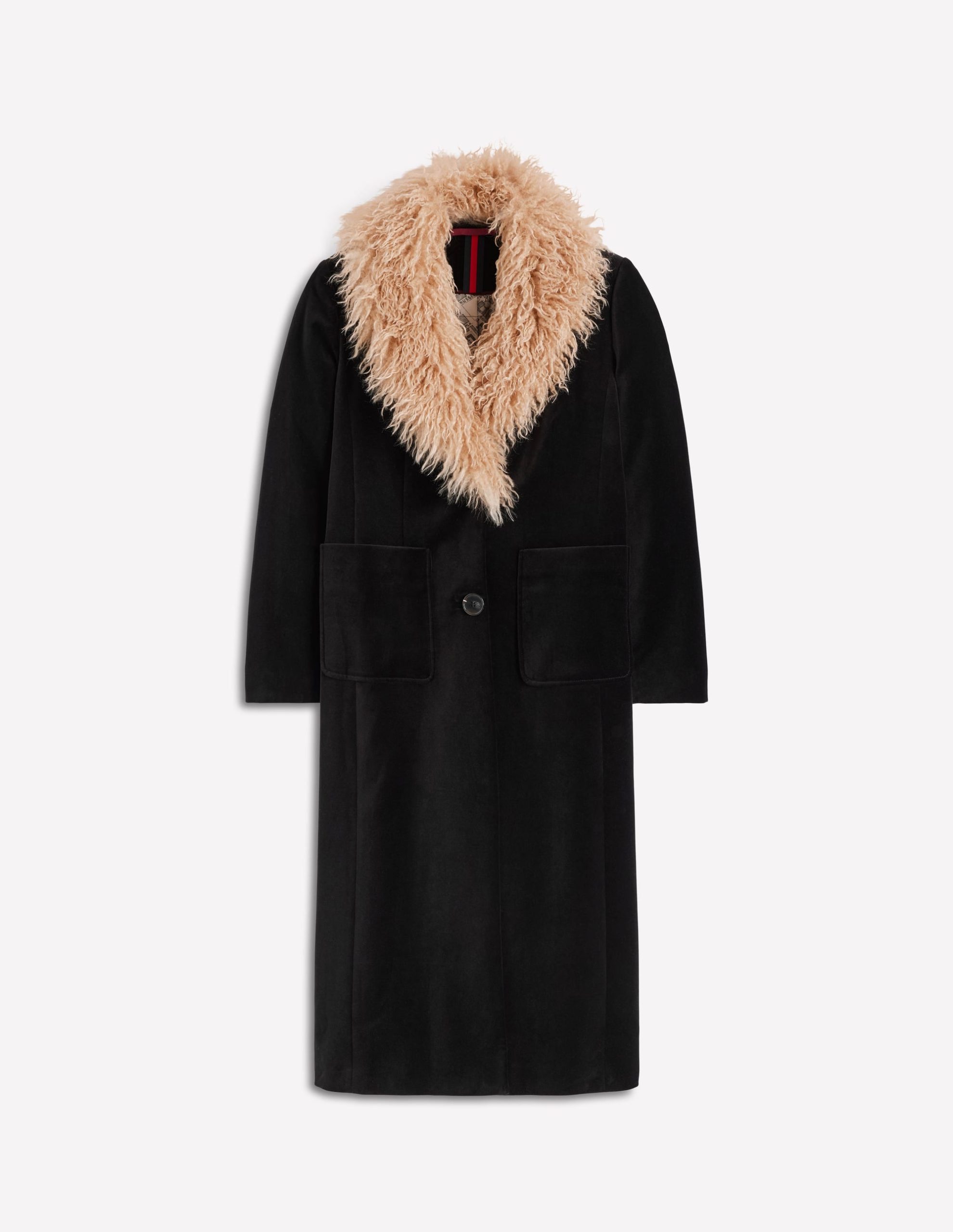Fur Tipped Coat-Black - Image 7