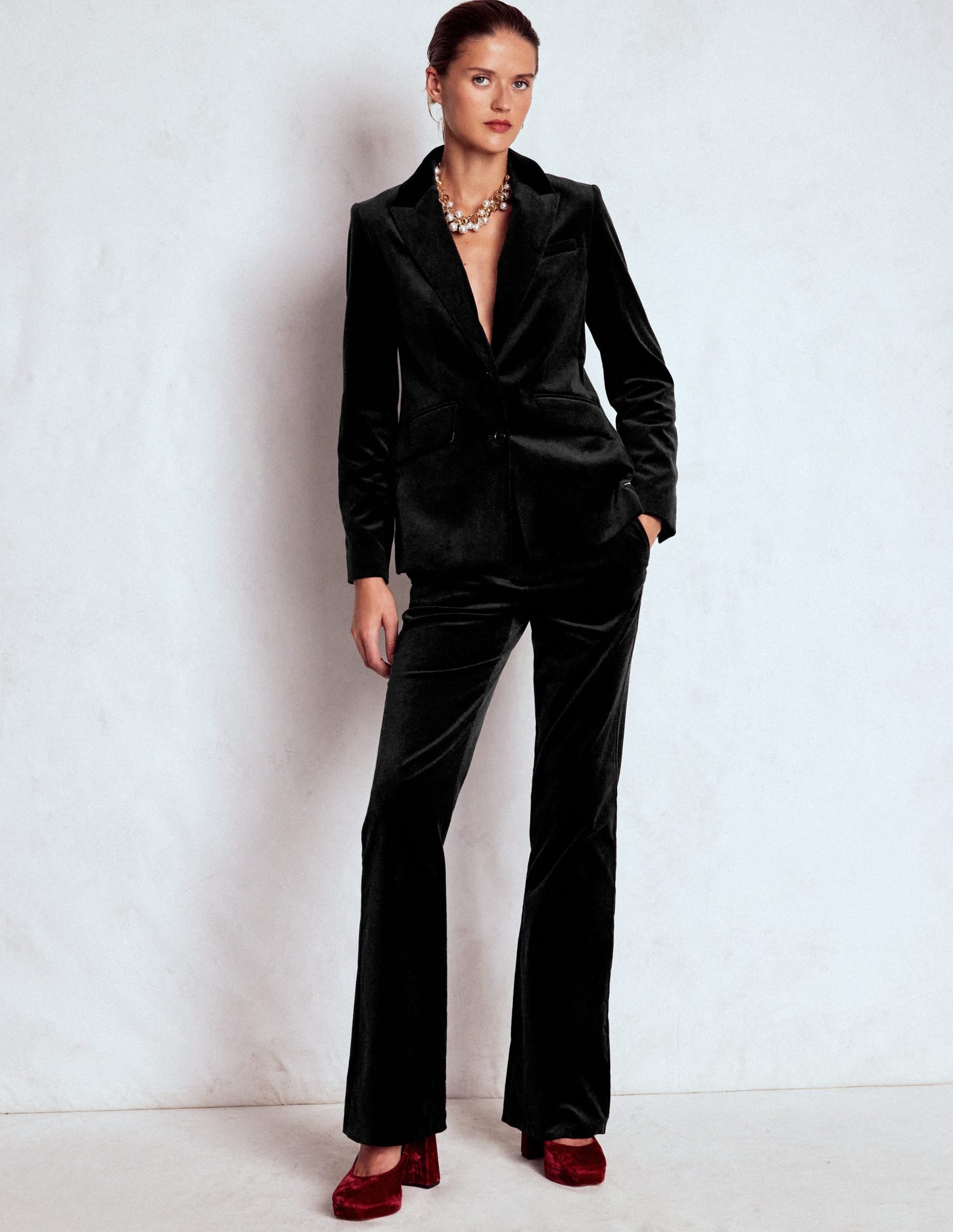 Stamford Velvet Blazer-Black - Image 5