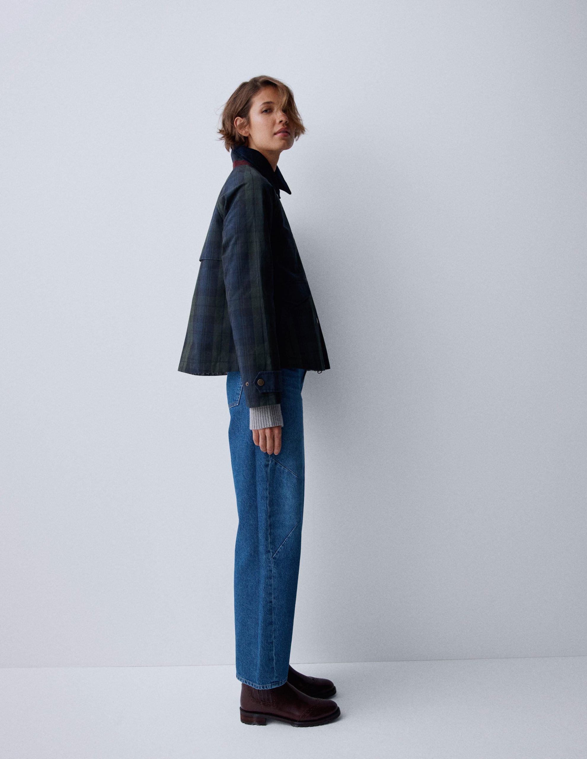 Raglan Wax Jacket-BLACKWATCH - Image 2