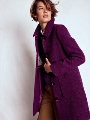 Carlisle Wool Coat-Plum Jam