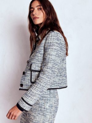 Lisburn Patch Pocket Jacket-Navy Texture