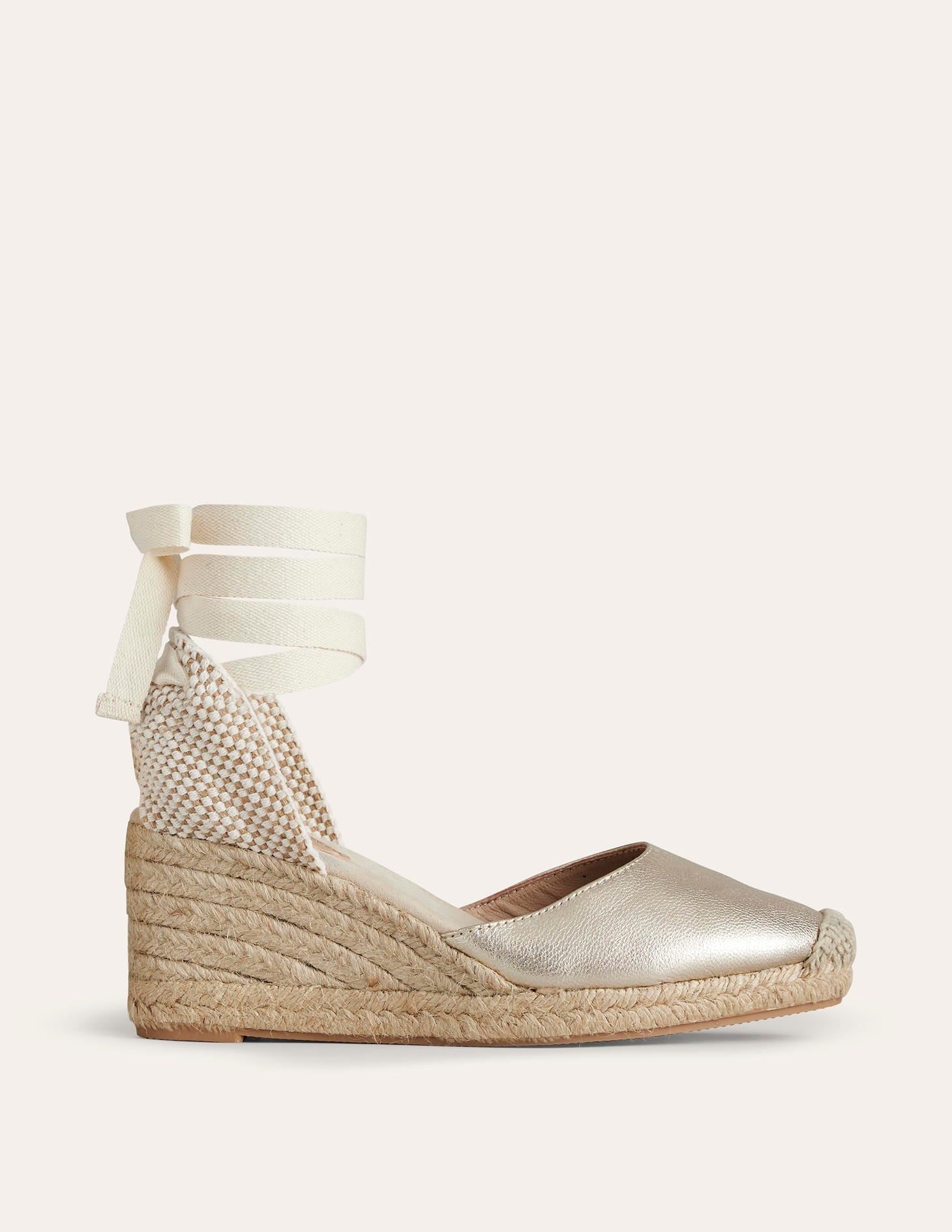 Cassie Espadrille Wedge-Gold - Image 2