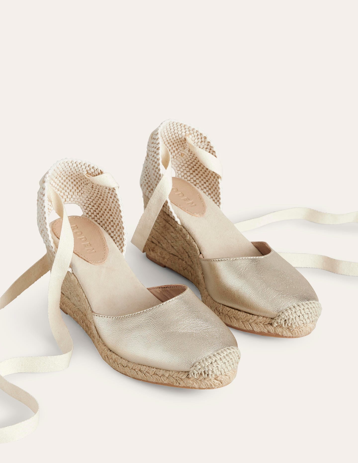Cassie Espadrille Wedge-Gold - Image 3