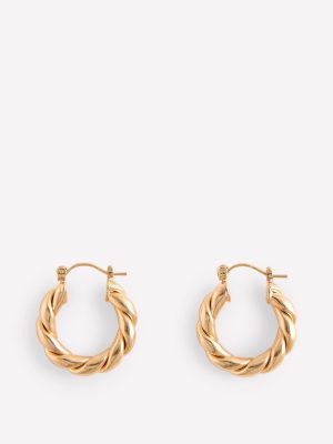 Chunky Twist Hoops-Gold Colour