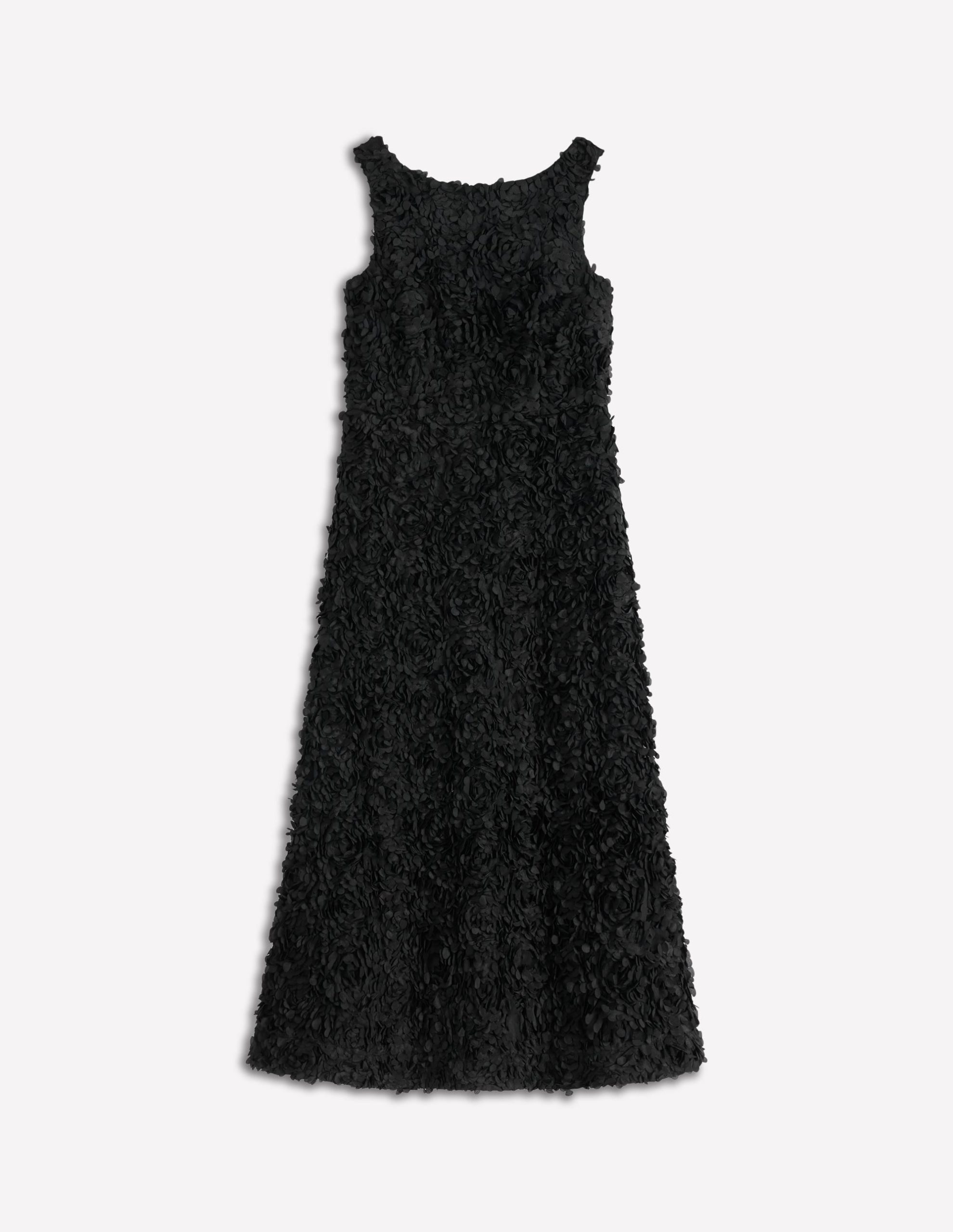 Scoop Back Fit and Flare Dress-Black - Image 8