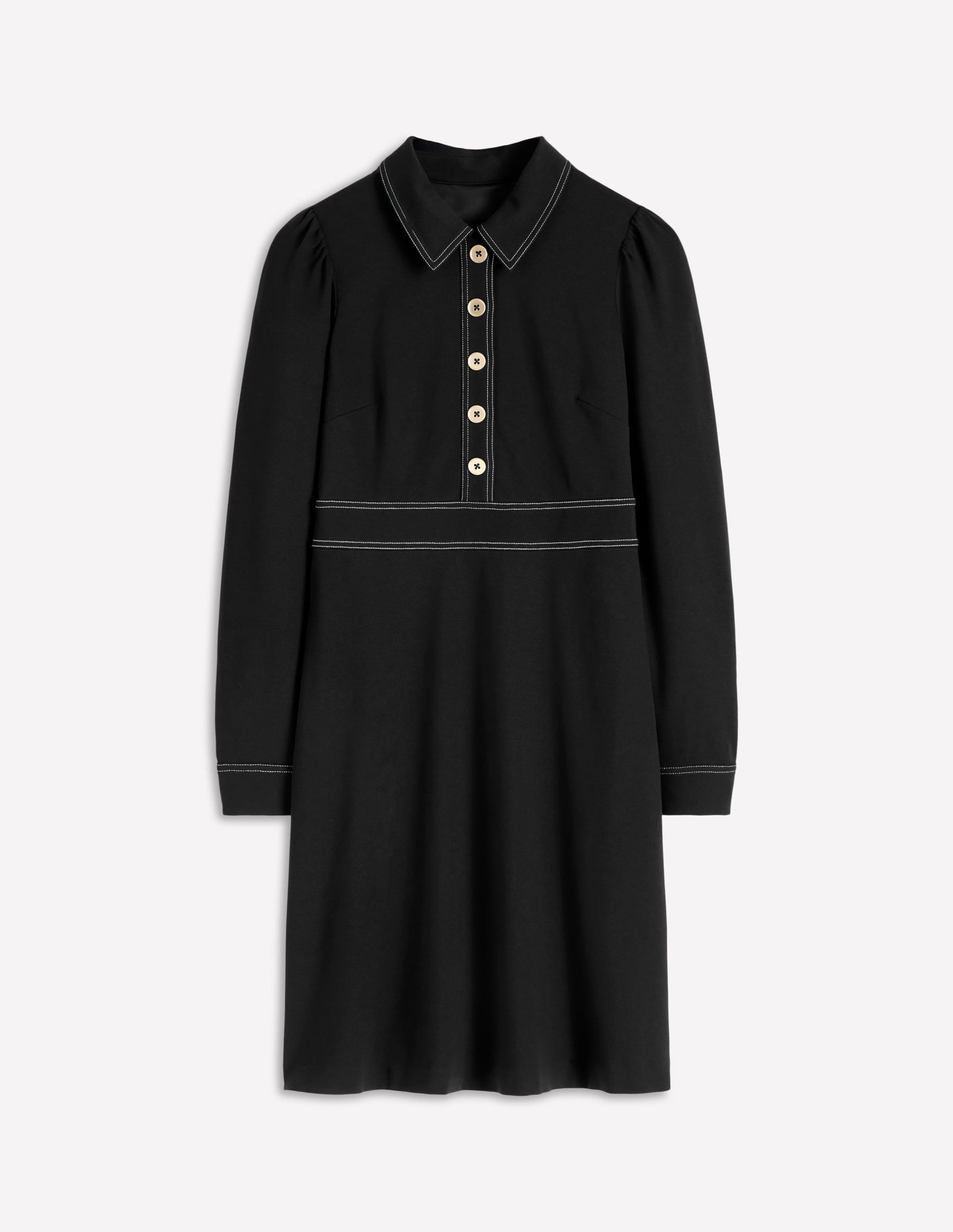 Nicolette Long Sleeve Dress-Black - Image 6