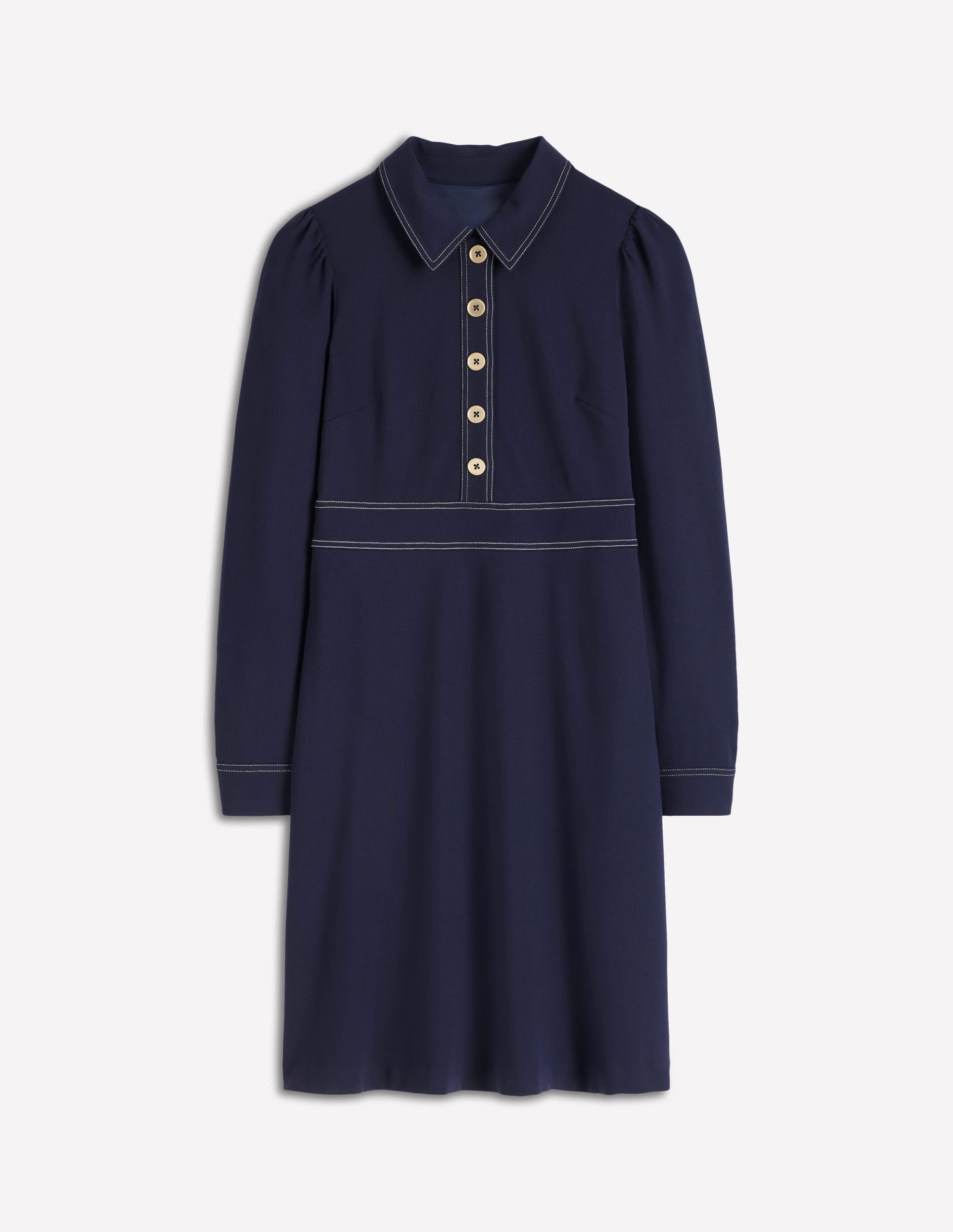 Nicolette Long Sleeve Dress-Navy - Image 6