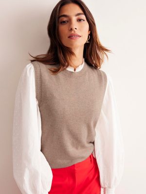 Eva Cashmere Tank-Chinchilla Melange