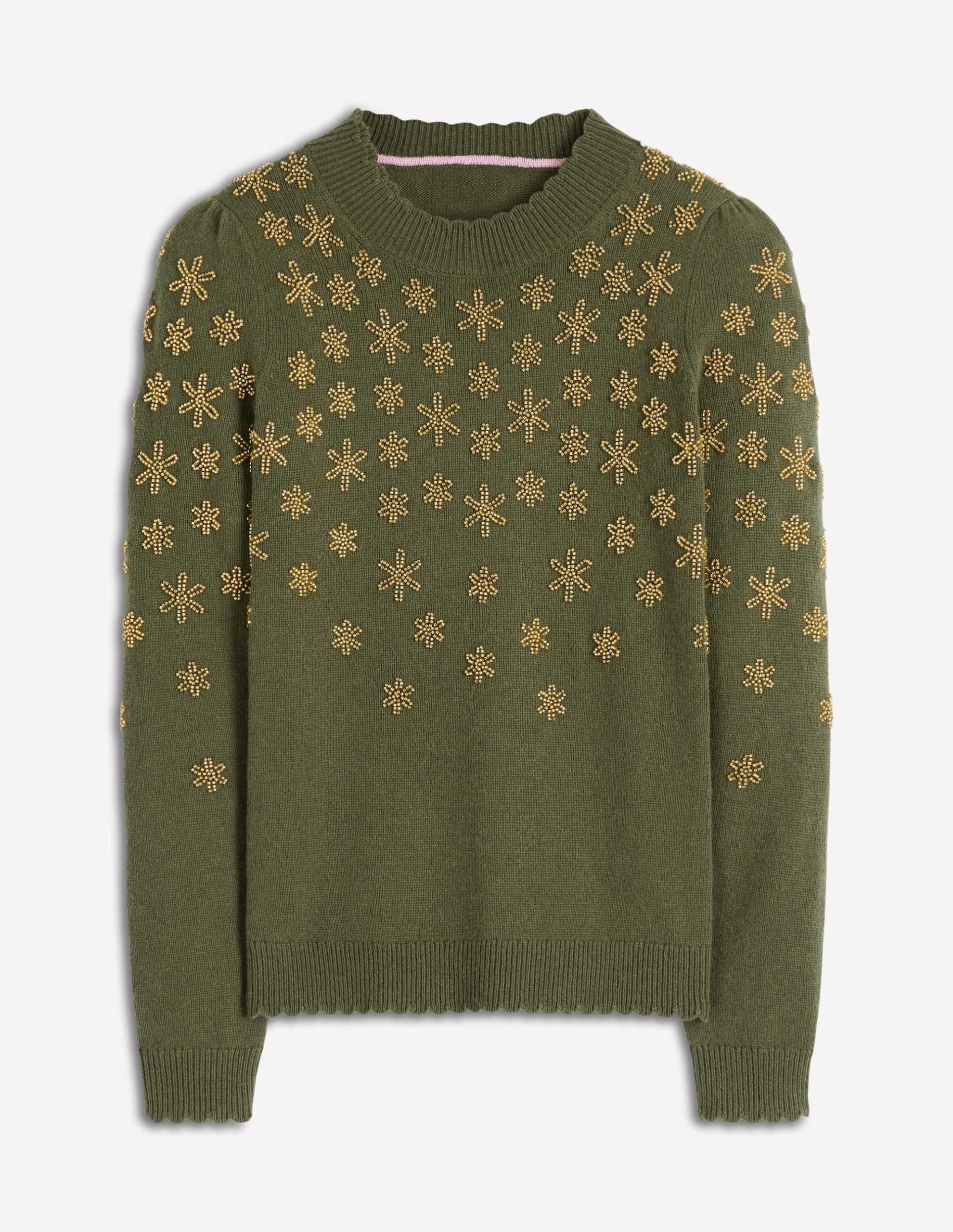 Elizabeth Embellished Sweater-Leaf Green - Image 7