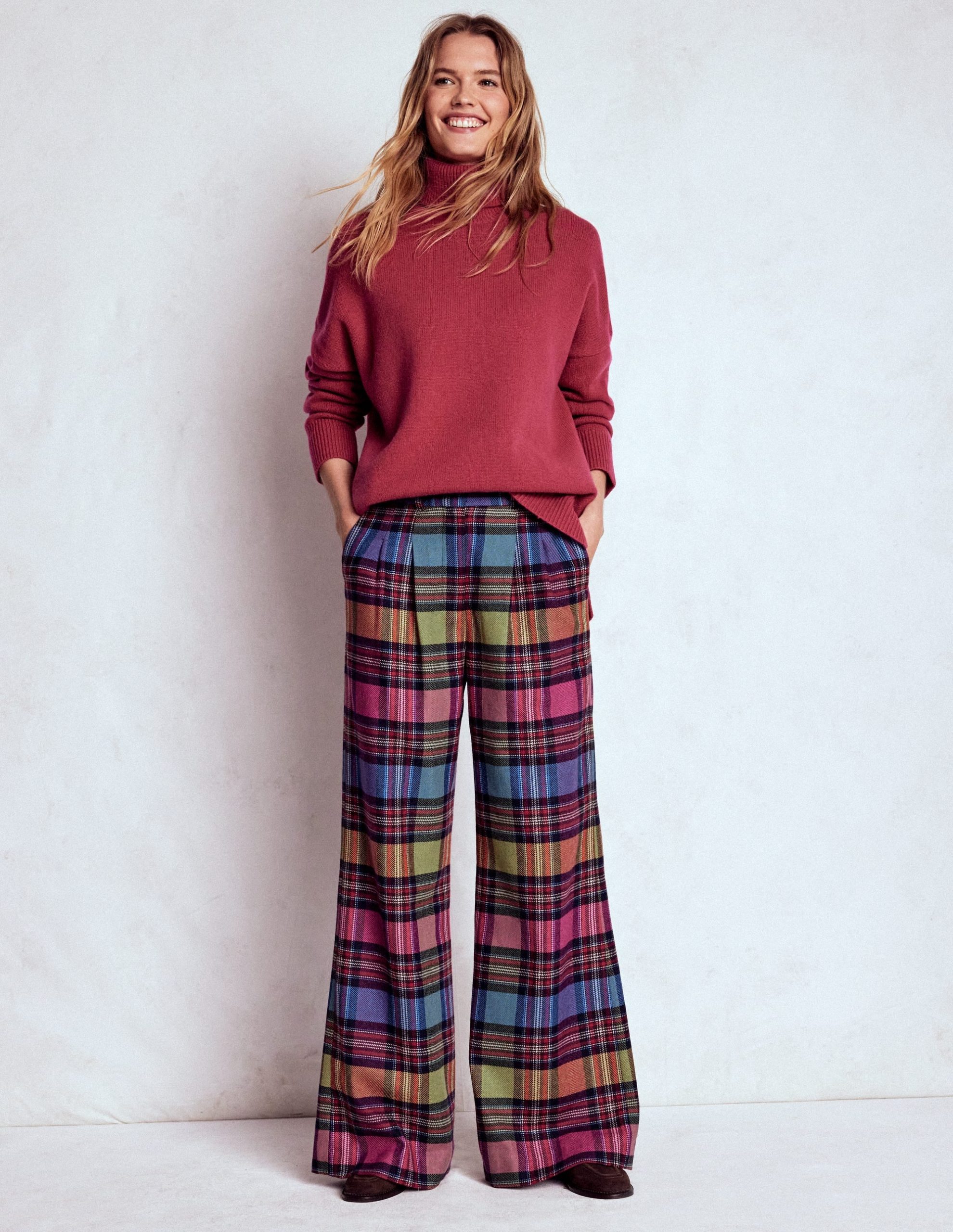 Kensington Wool Trousers-Multi Blanket Check - Image 2