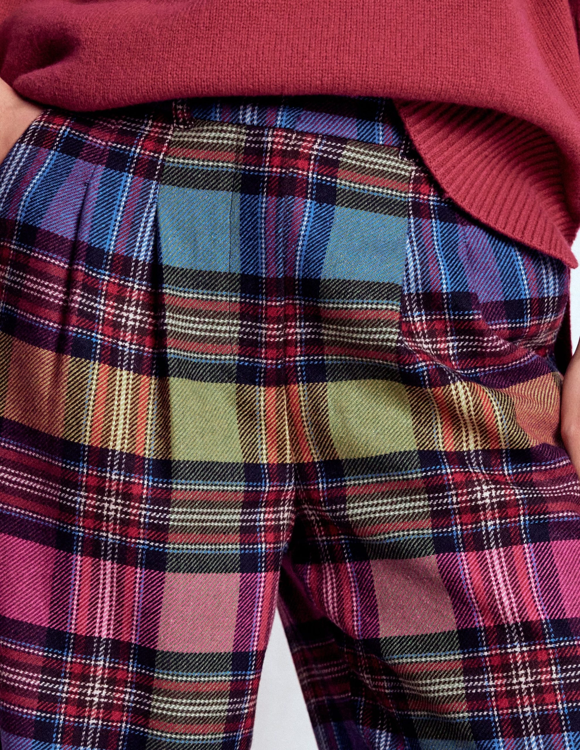 Kensington Wool Trousers-Multi Blanket Check - Image 3