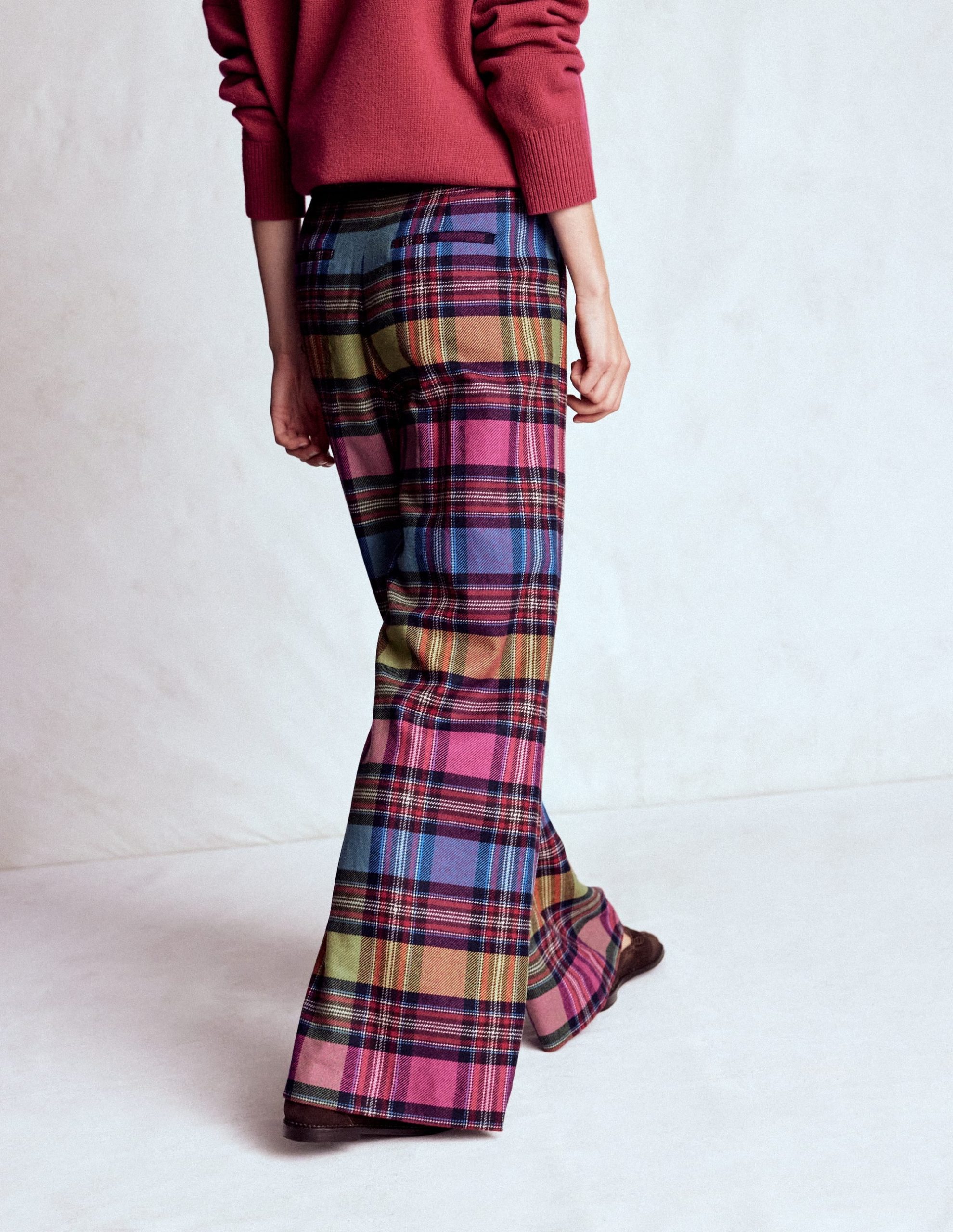 Kensington Wool Trousers-Multi Blanket Check - Image 4