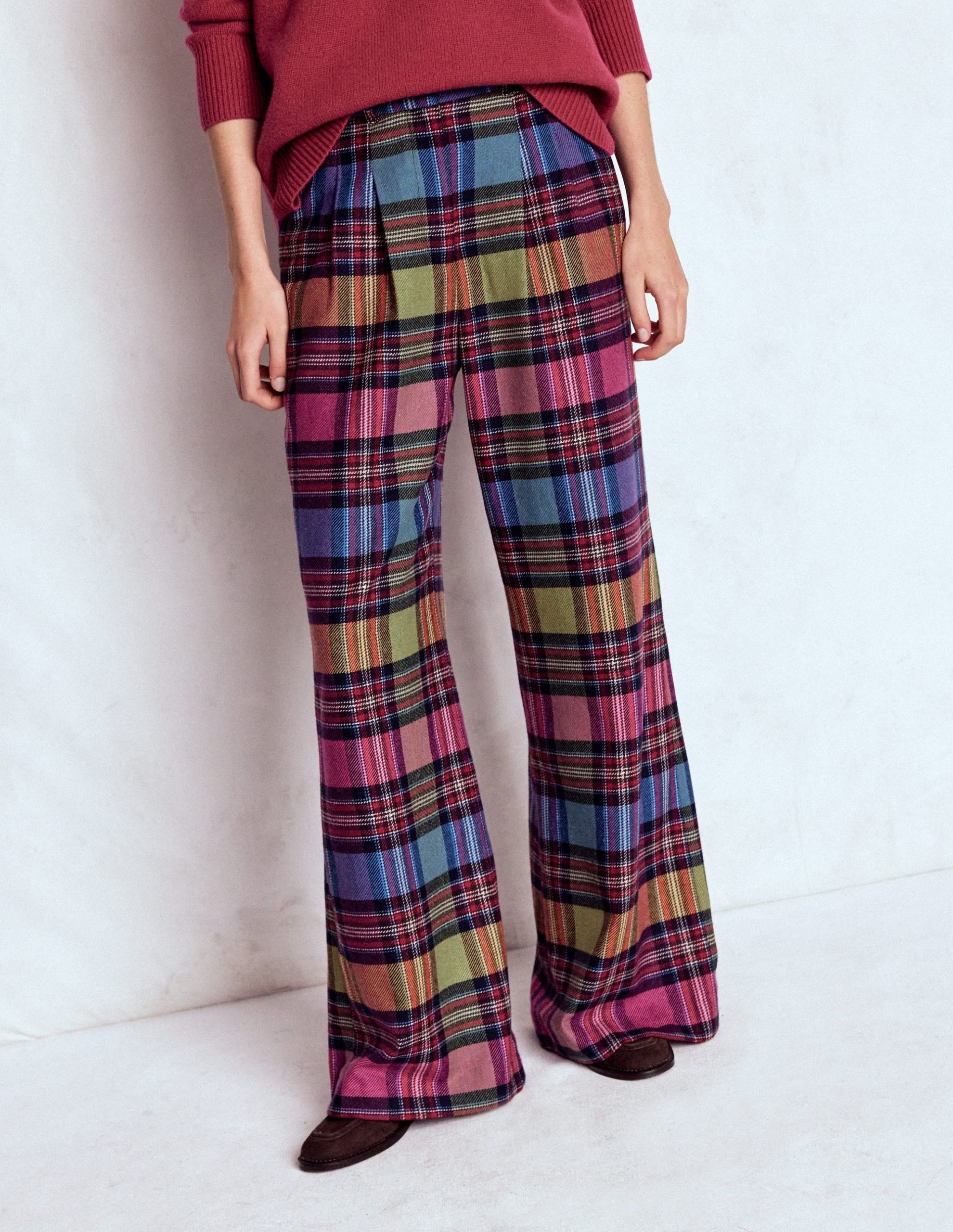 Kensington Wool Trousers-Multi Blanket Check - Image 5