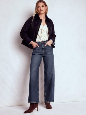 Slouch Leg Jeans-Dark Vintage