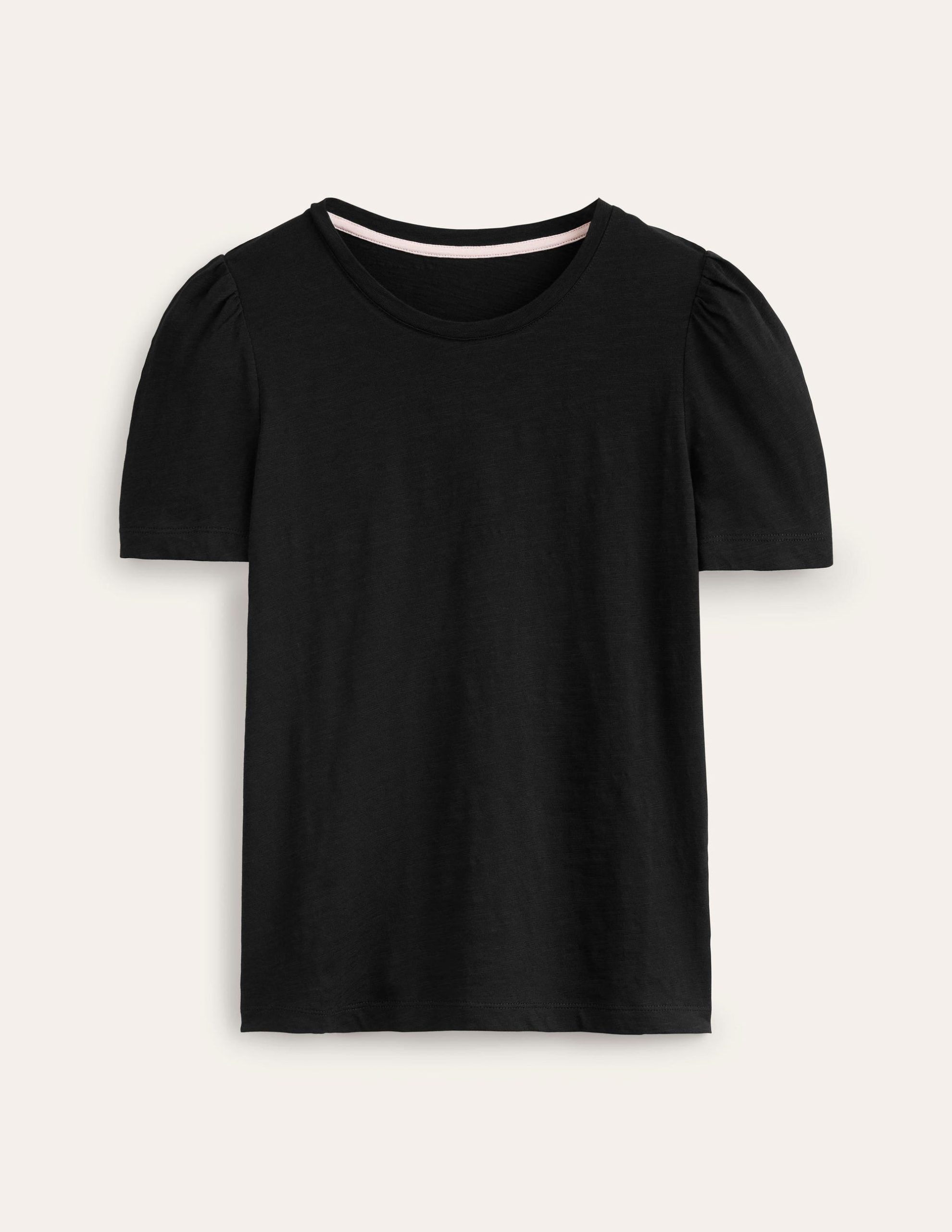 Cotton Puff Sleeve T-Shirt-Black - Image 5