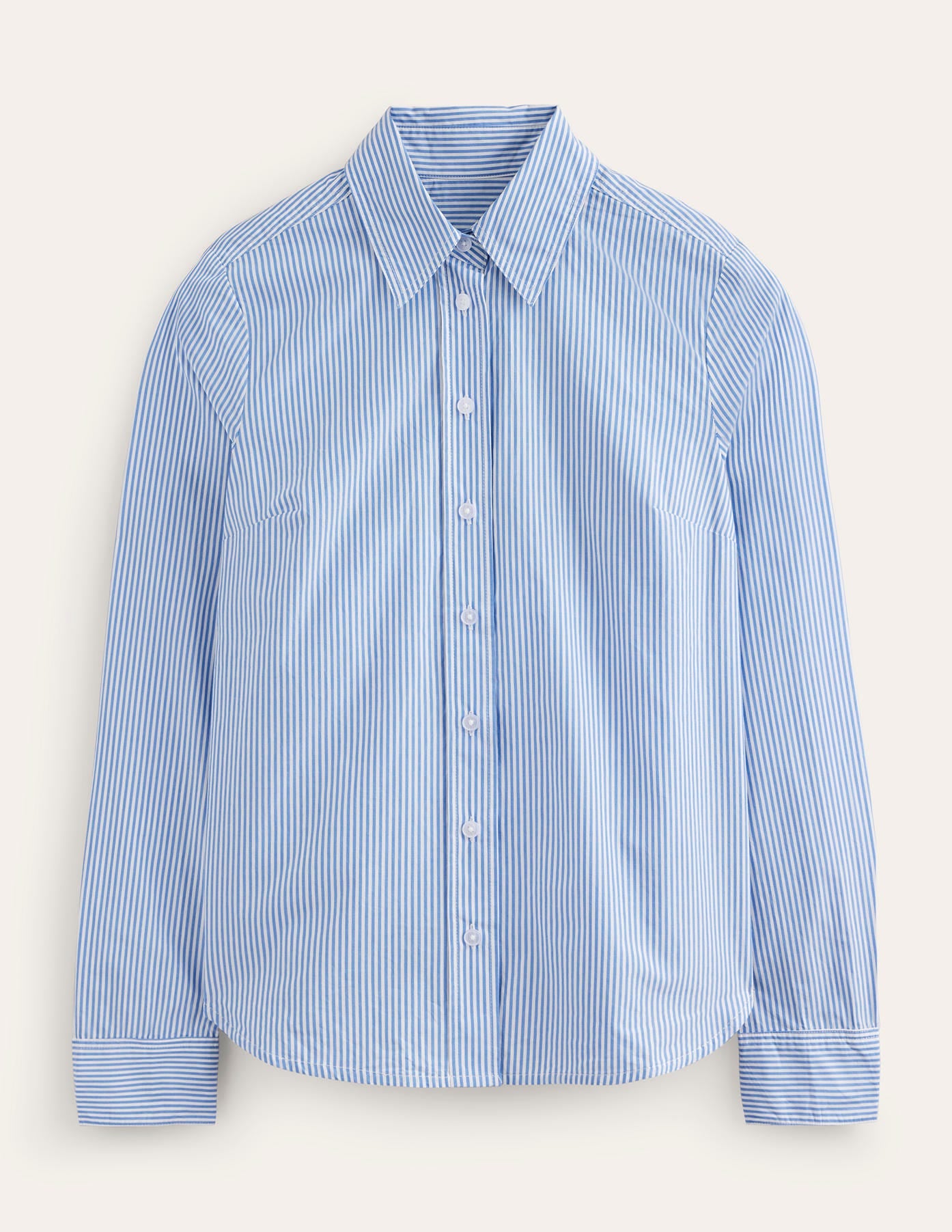 Sienna Cotton Shirt-Fine Blue Stripe - Image 5