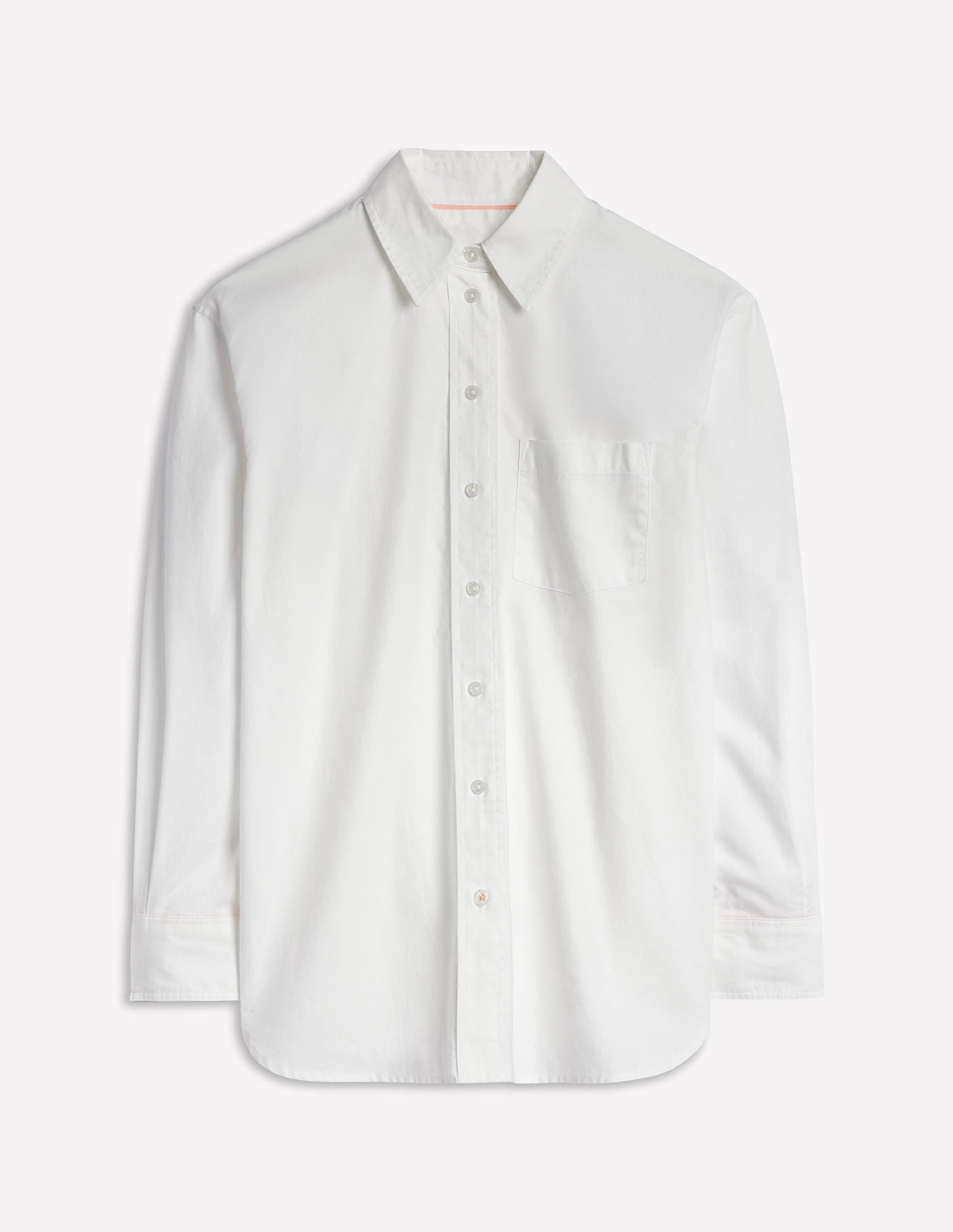 Sadie Relaxed Cotton Shirt-White Oxford - Image 9