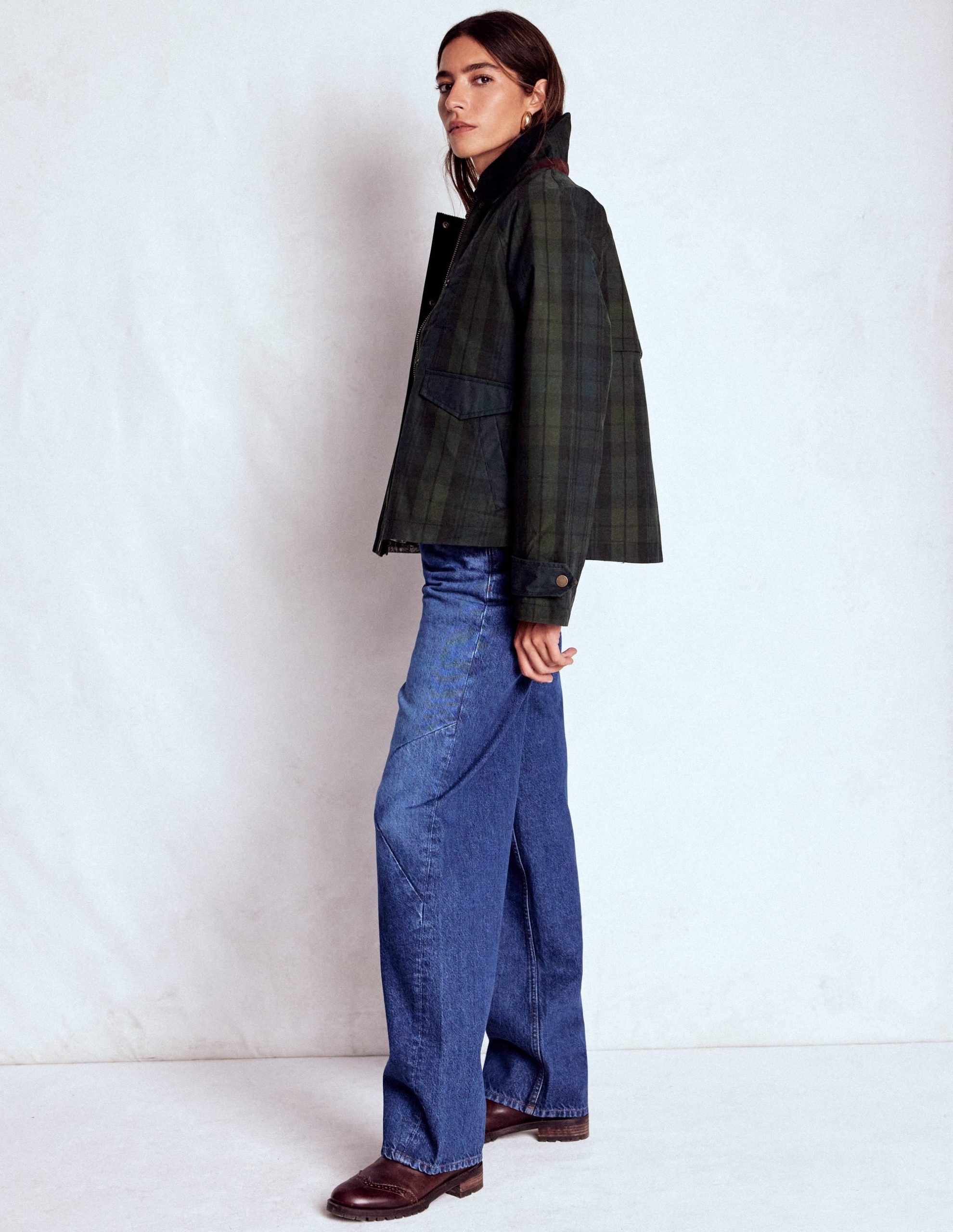 Raglan Wax Jacket-BLACKWATCH - Image 3