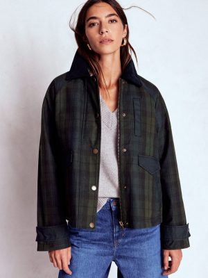 Raglan Wax Jacket-BLACKWATCH